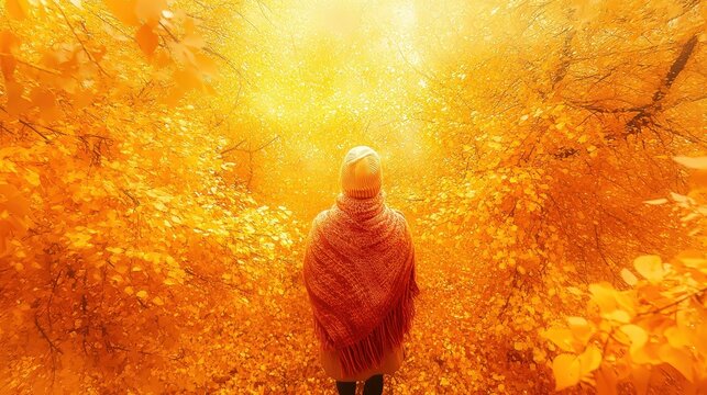 Autumn wanderer enchanted forest nature photography fall colors serene perspective embracing change