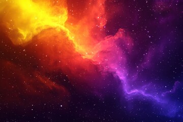 Naklejka premium This photo captures a vibrant and celestial space showcasing a multitude of stars against a colorful backdrop A fantastical celestial cloud in myriad hues of a nebula .