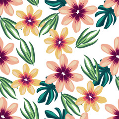 Vintage seamless floral pattern. Ditsy style background of small flowers. Ditsy floral over light yellow background. Small flower pattern for fashion, wrapping, printing on fabrics and surface