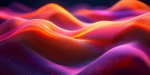 Obraz premium Abstract Colorful Waves, Digital Art