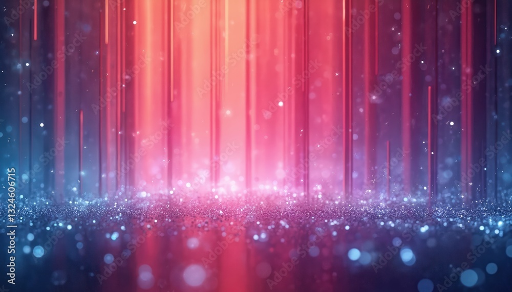 Aufkleber abstract gradient background of red, purple, blue vertical lines. light sparkles create magical whim