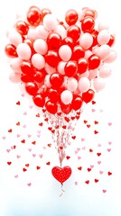 Heart Balloons Valentine's Day Celebration.