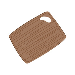 food wooden cutting board cartoon vector illustration