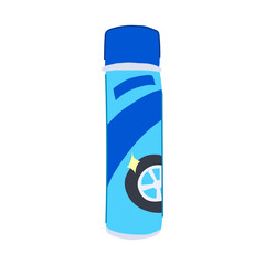 iron wheel cleaner cartoon vector illustration