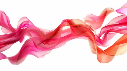 an abstract illustration of love with intertwining pink and red ribbons