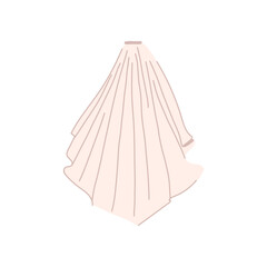 cathedral veil bridal cartoon vector illustration