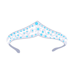 wedding tiara bridal cartoon vector illustration