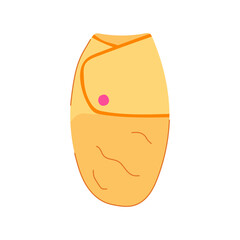 cozy swaddle wrap cartoon vector illustration