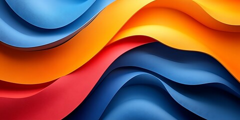Fototapeta premium Abstract Colorful Waves, Dynamic Curves