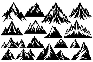 Obraz premium set of mountain illustration vector