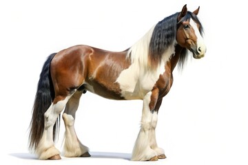 Obraz premium Irish cob horse isolated on white background