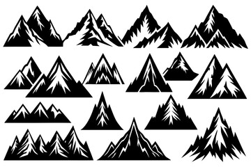 Obraz premium set of mountain illustration vector