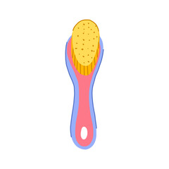 hair soft baby brush cartoon vector illustration