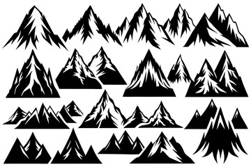 Obraz premium set of mountain illustration vector