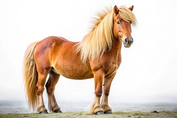 Obraz premium Icelandic horse isolated on white background