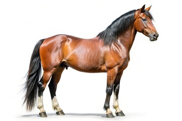 Obraz premium garrano horse isolated on white background