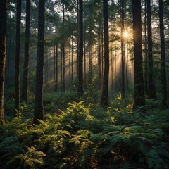 Obraz premium morning in the forest