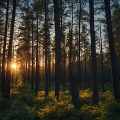 Obraz premium morning in the forest