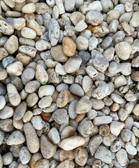 Natural smooth river stones