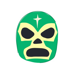 mexico mexican luchador mask cartoon vector illustration