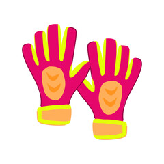 Obraz premium comfort goalkeeper gloves cartoon vector illustration