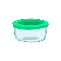 versatile glass food storage container cartoon vector illustration