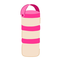 glass food storage container baby cartoon vector illustration