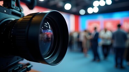Broadcast television camera lens for TV News Broadcasting Professional Press Journalism Telecommunication Equipment