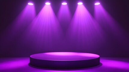 Purple Stage Spotlight Background