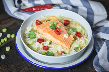 Salmon with the rice