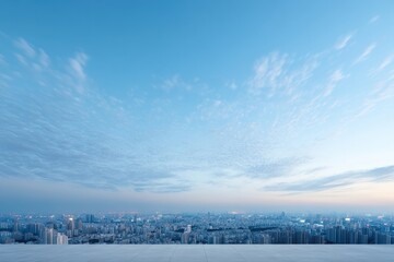 grand skyline of vast urban metropolis at dusk city lights flickering under fading sky with ample copy space to highlight