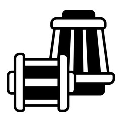 Air Filter icon in Mix Filled Style. Simple Vector Design. Simple Vector Outline Filled Icon