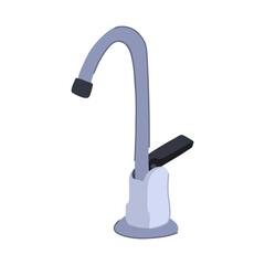 water faucet low flow cartoon vector illustration