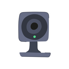 identification facial recognition camera cartoon vector illustration