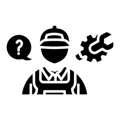 Consultant icon in Glyph Style. Simple Vector Design. Simple Vector Glyph Icon