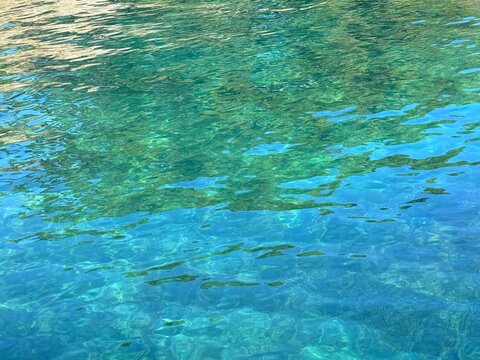 Aqua turquoise blue water background.