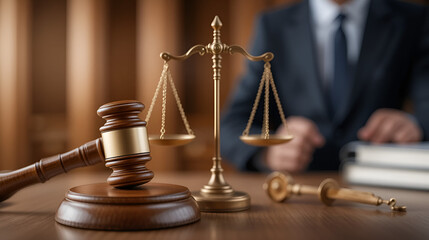 Order framework - court system, judiciary balance, gavel symbol, judicial Scales, magistrate judgment, tribunal fairness, equitable law, arbitration role, justice administration, fairness emblem.