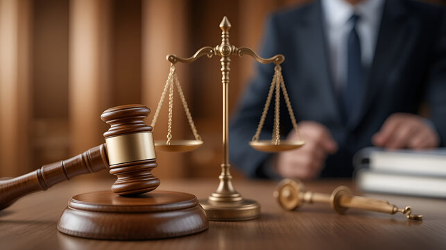 Order framework - court system, judiciary balance, gavel symbol, judicial Scales, magistrate judgment, tribunal fairness, equitable law, arbitration role, justice administration, fairness emblem.