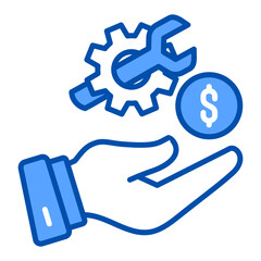 Saving Plan icon in Blue Color Style. Simple Vector Design. Simple Vector Flat Icon