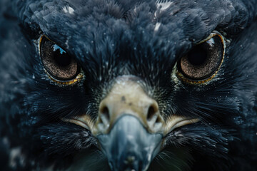 Fototapeta premium Peregrine Falcon Eye Close-Up: Symbol of Speed and Precision for Technology Branding