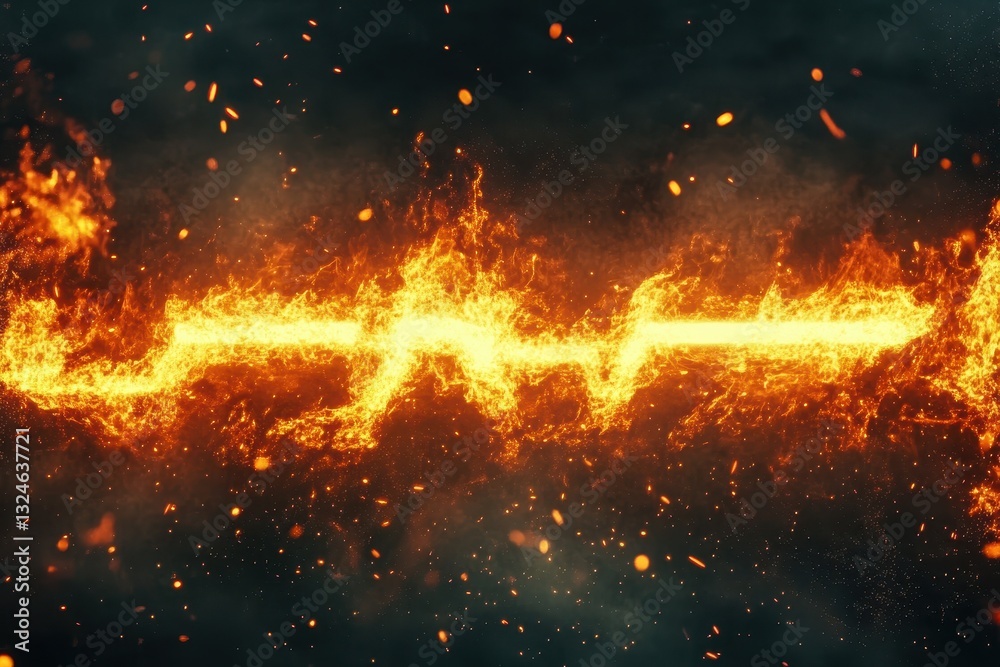 Poster Hope expressed through fiery text effect with dynamic lines and vivid flames, footage video hope text effect lines with fire, saber