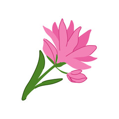 floral boutonniere cartoon vector illustration