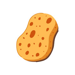 friendly biodegradable kitchen sponge cartoon vector illustration