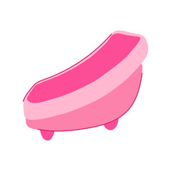 monitor bathtub baby cartoon vector illustration