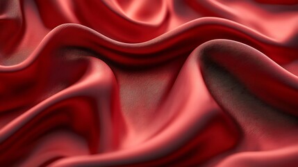 Fototapeta premium Red Satin Fabric Texture Background