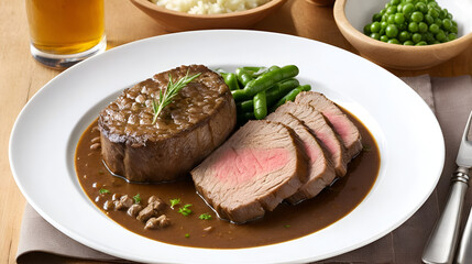 Rindfleisch als Sauerbraten eingelgt