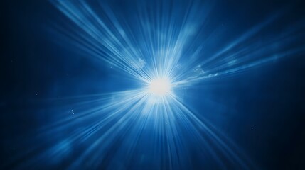 Fototapeta premium Underwater Light Rays Sunbeam Ocean Deep Sea Blue