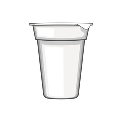 airtight yogurt container cartoon vector illustration