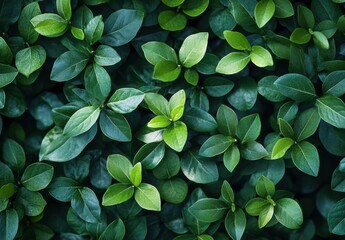 Lush Greenery with Vibrant Leaves Showcasing a Diverse Range of Leaf Shapes and Textures for Natural Beauty and Tranquil Environment