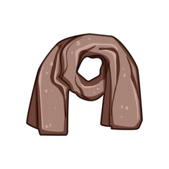 biodegradable woman scarf cartoon vector illustration